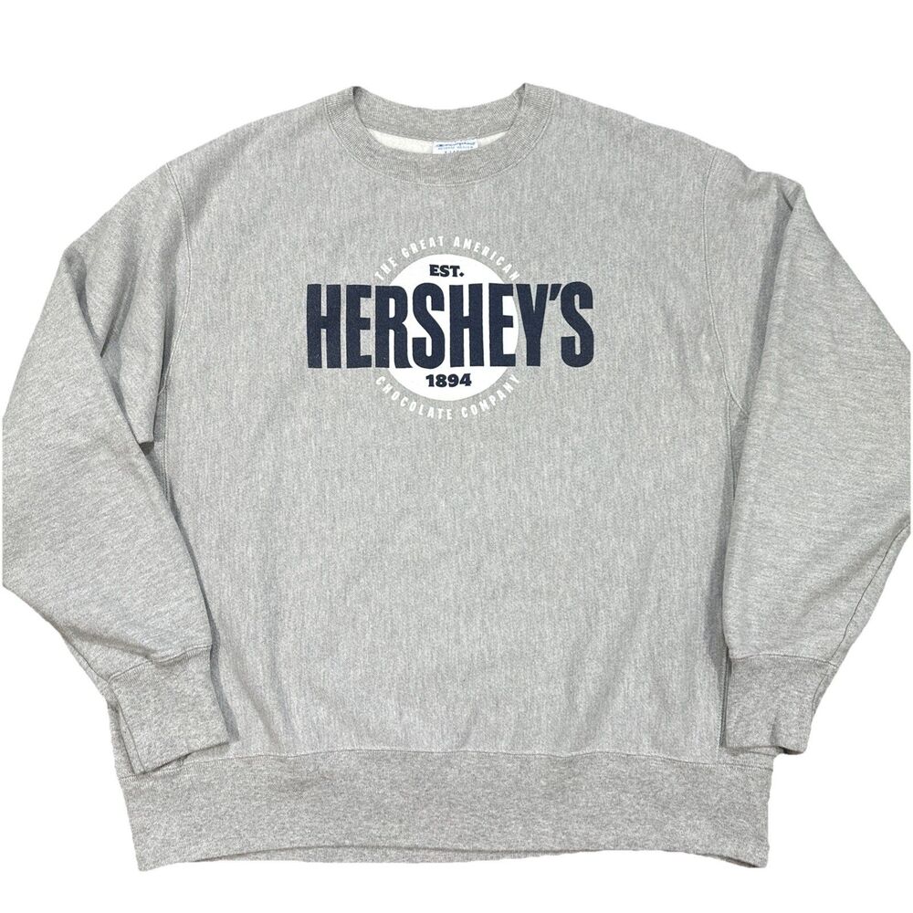 Y2K Hersheys Chocolate Company Sweatshirt Champion Reverse Weave XL Hershey Park